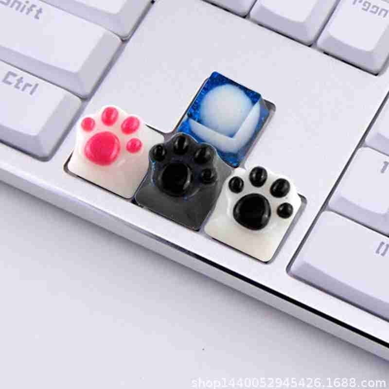 1pcs DIY Mechanical Keyboard Key Cap Silicone Mold Transparent DIY Epoxy Resin Mould Handmade Crafts Keyboard Key Cap Mold