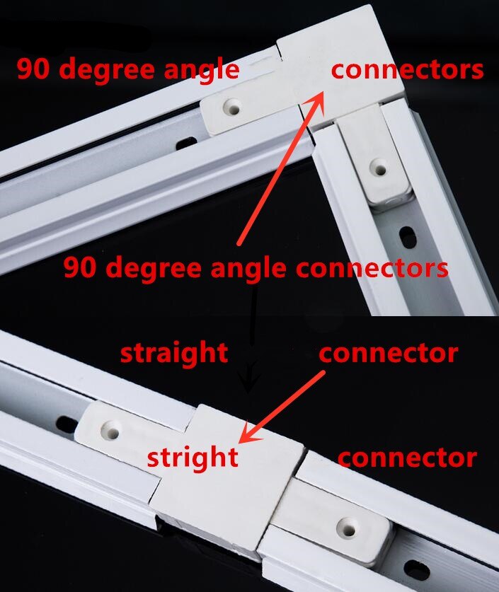 Diverse 2 draden rail connectors