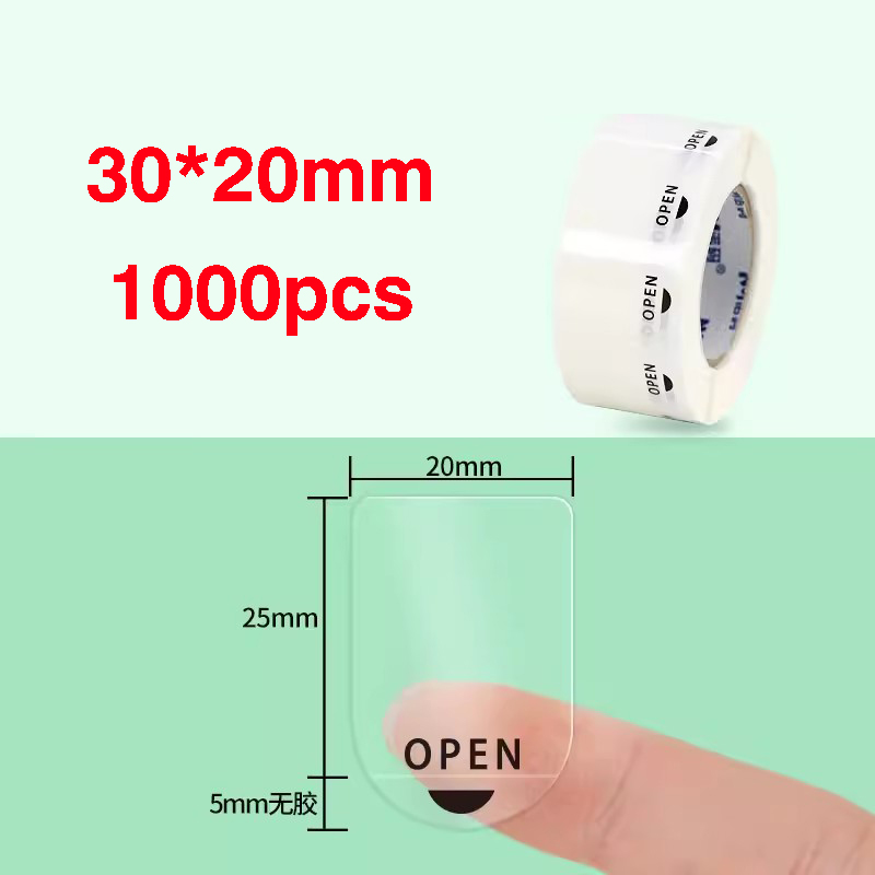 1000 stücke transparente selbst klebende Versiegelung aufkleber Geschäfts verpackungs etiketten verpackungs siegel öffnen Pfeile, sterben leicht abzureißen sind: Gold