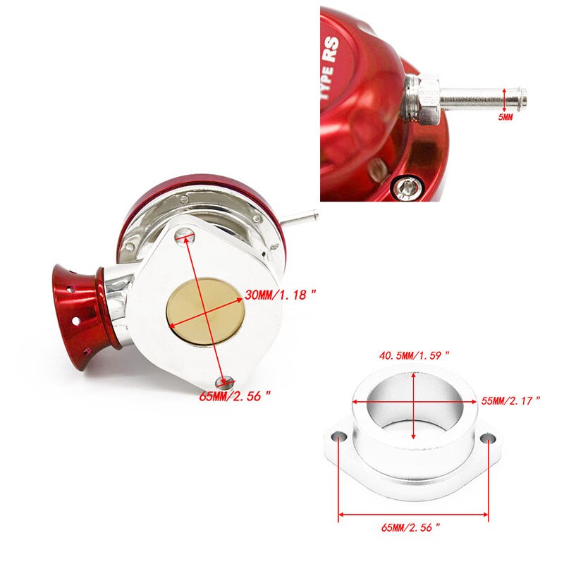 Turbo Blow Off Valve Verstelbare 25psi Bov Blow Dump/Blow Off Adapter