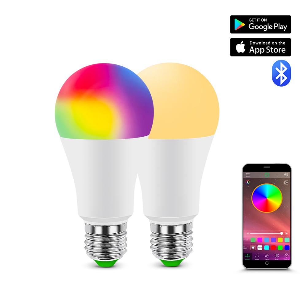 Smart home life led pære  e27 rgbw rgbww smart lampe musik bluetooth 4.0 app kontrol / ir fjernbetjening hjemmebelysning