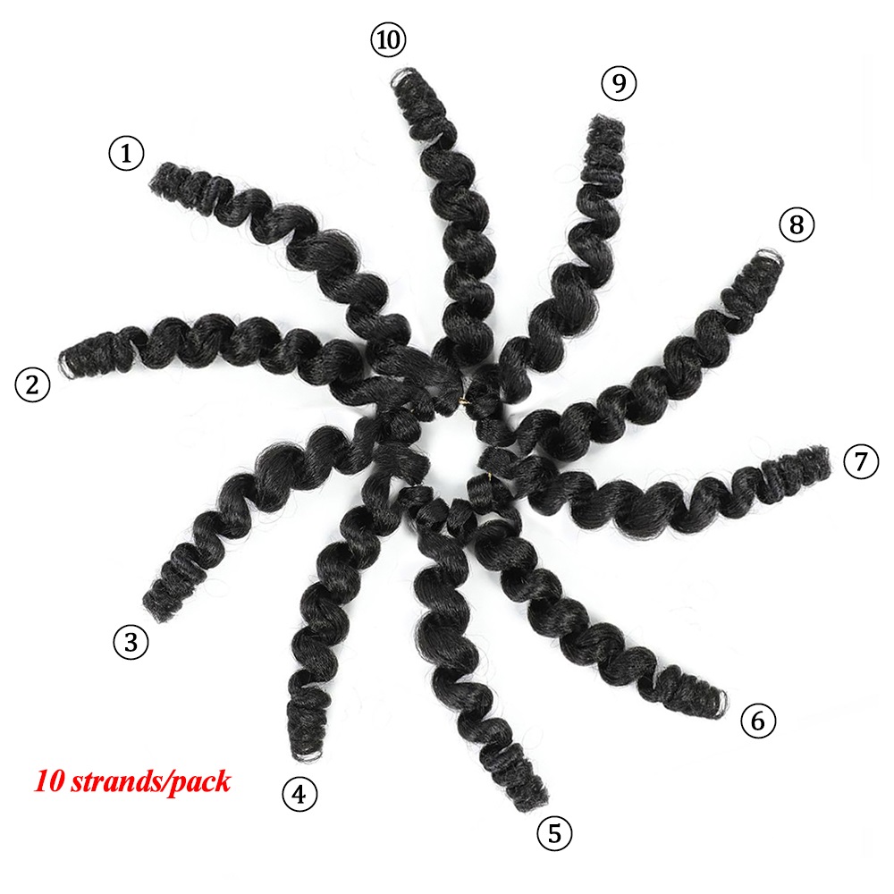 Extensión de cabello sintético degradado para mujeres negras, rizo de varita Jumpy, trenzas de ganchillo, cabello rizado de rebote jamaiquino
