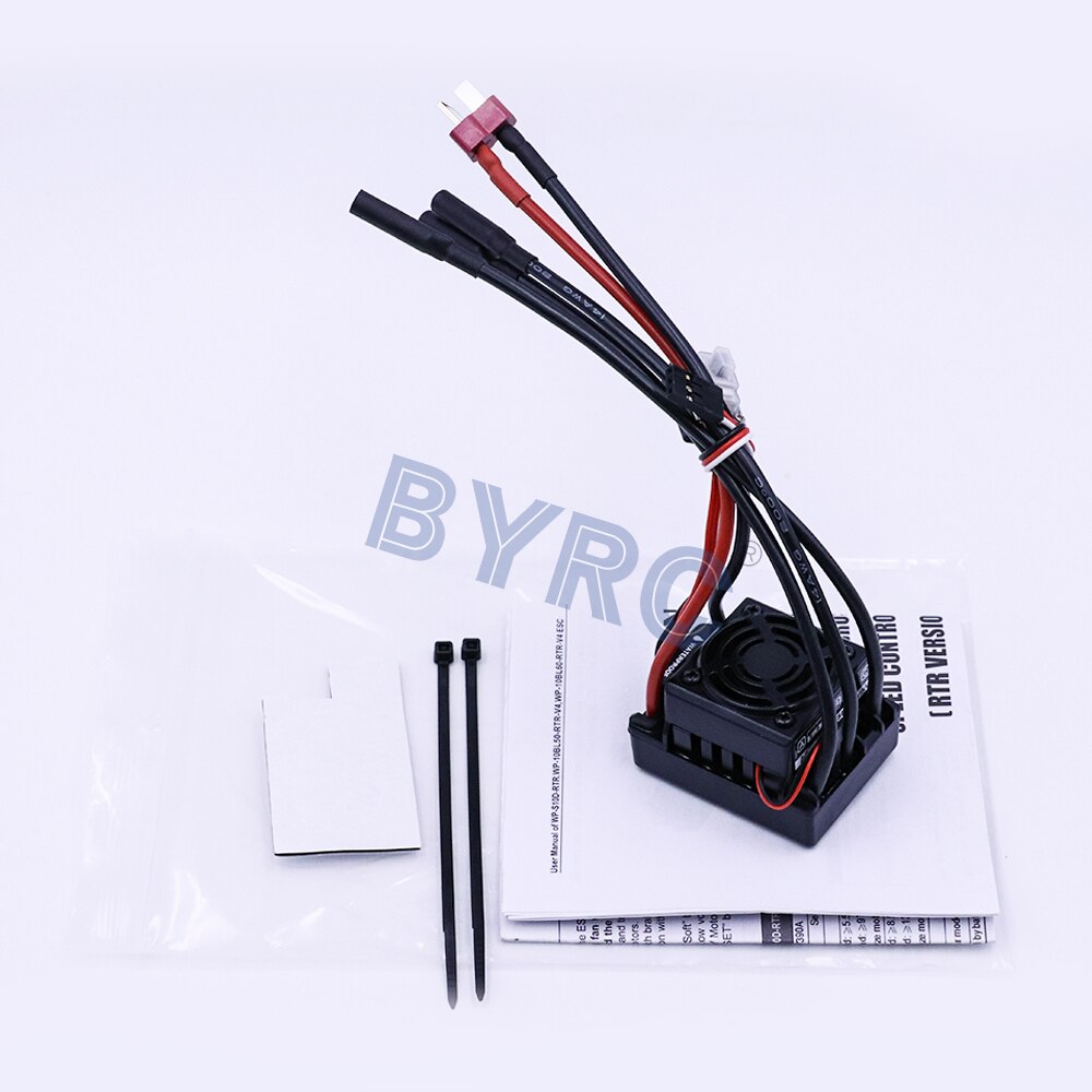 HOBBYWING Waterproof 50A RTR Brushless ESC Speed Controller WP-10BL50-RTR Programmable Fit 2-3S Lipo Pack for 1/10 RC Car