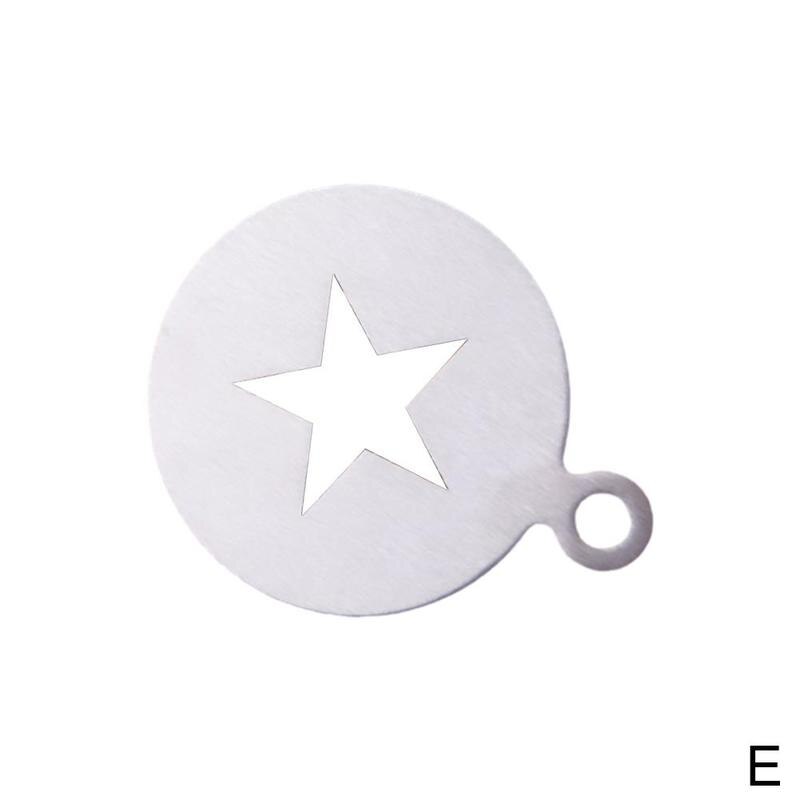 Cappuccino form fancy kaffe tryk model skum spray kakao samling glasur stencils kaffe chokolade kage tryk sukker  y3 j 8: E