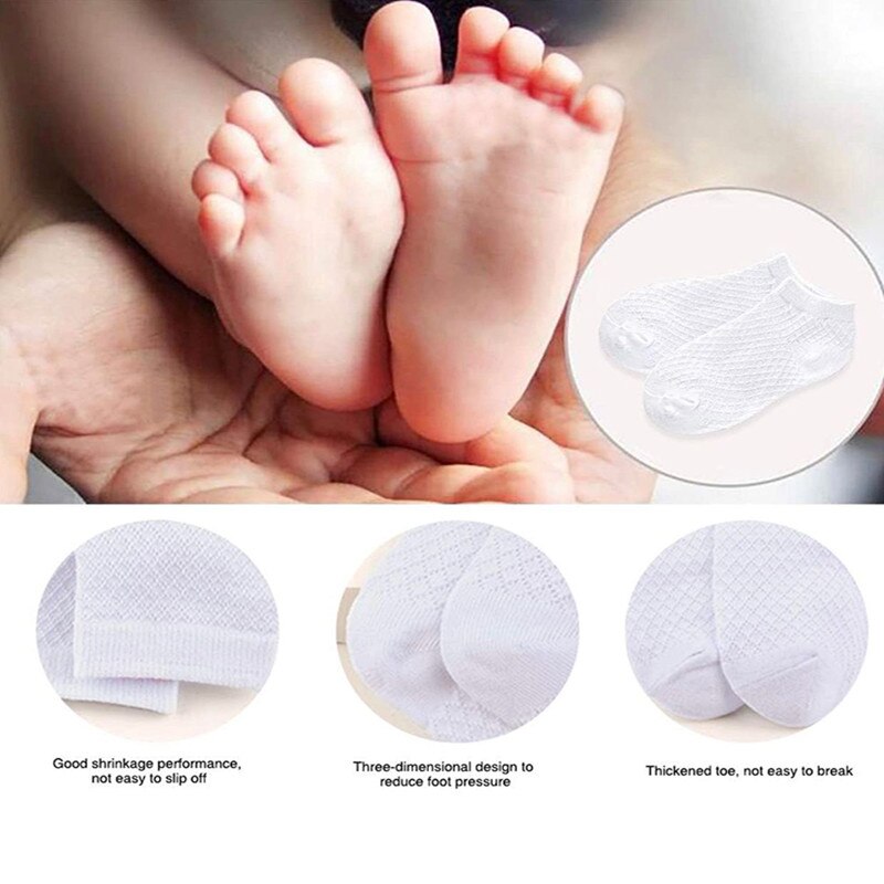 Chaussettes en dentelle pour bébés filles et garçons, en coton fin et doux, pour l'été, de 1 à 9 ans