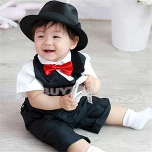 Corbata de niño roja negra Linda pajarita para niños tipo mariposa