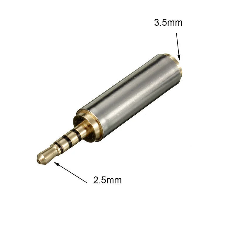 3.5mm to 2.5mm / 2.5 mm to 3.5 mm adapter konverter stereo lyd hodetelefonkontakt