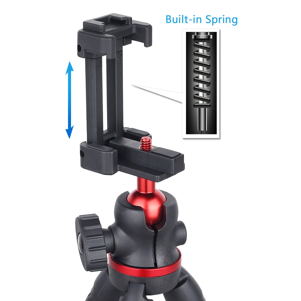 Tripé polvo flexível, estabilizador de telefone celular para iphone, samsung, xiaomi, mobil, tico, câmera dslr, gopro