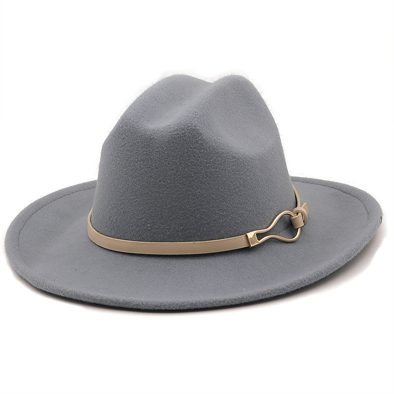 Sombrero de fieltro clásico británico para hombre y mujer, accesorios de sombrero de vaquero, sombrero de Jazz, sombrero de caballero: 7