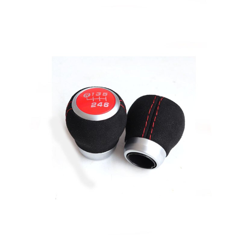 5-versnellingspookknop, Ergonomische Versnellingspook van Harsmateriaal met 3 Adapters voor Shelby Gt500-stijl, Past op de Meeste Handmatige Voertuigen (Wit Zwart