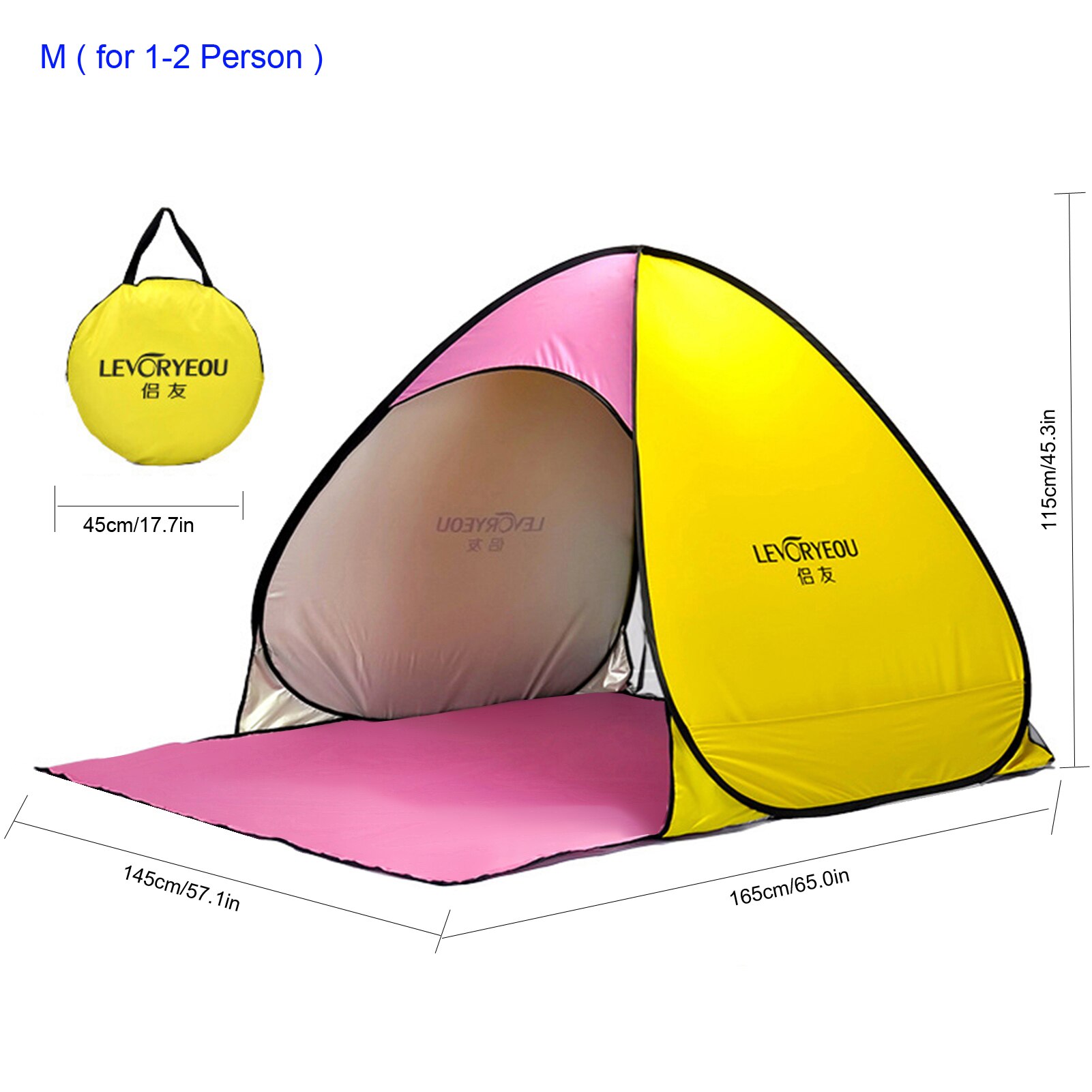 Automatic Instant Pop Up Tent Potable Beach Tent Lightweight Outdoor UV Protection Camping Fishing Tent Cabana Sun Shelter