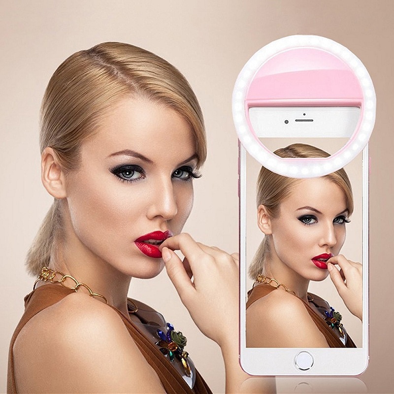 Luz de relleno para Selfie, Flash portátil, Led, cámara de teléfono, mejora la fotografía, para iPhone, Samsung, teléfono inteligente, 4 colores