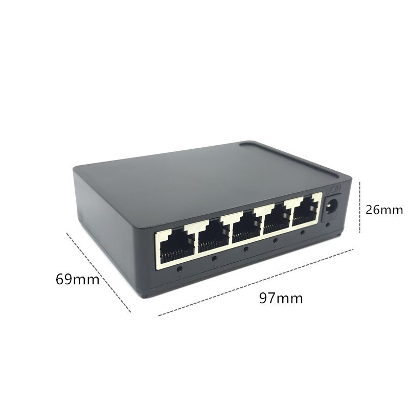 OEM factory Outlet Brand 5 Port Gigabit Ethernet Switch cheapest network switches 10/100/1000mbps US EU plug switch lan combo
