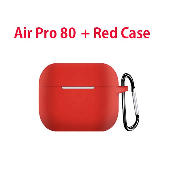 Air Pro 90 80 95 60 Air3 Air4 Air60 TWS Earbuds Wireless Bluetooth 5.2 Earphone Light Sensor Wireless Charging Super Bass Pop-up: Pro80 Red kits