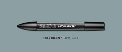 Marcador gráfico Winsor & Newton ProMarker de doble punta gris y negro: Green Grey