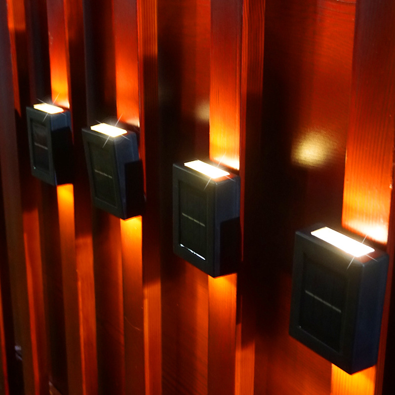 LED lumière solaire extérieure étanche lampe murale solaire haut et bas éclairage jardin escaliers clôture décoration lumière du soleil alimenté lampe