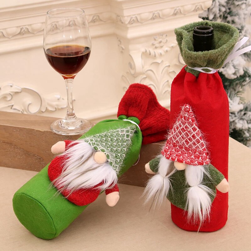 Kerst Trui Wijnfles Cover, Herbruikbare Wijnfles Zakken Voor Partij Kerst Tafel Woondecoratie
