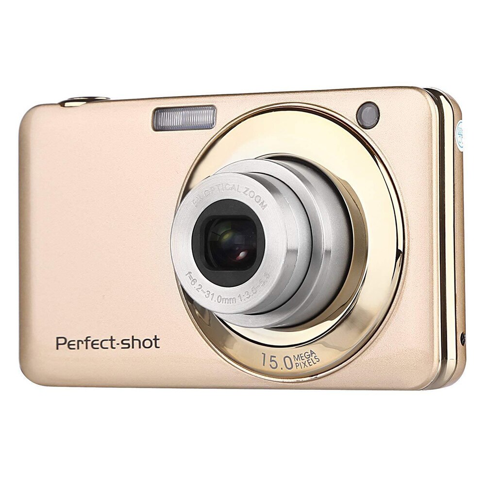 24MP Foto Video Record Anti-shake Digitale Camera High Definition Lithium Batterij Draagbare Kleurrijke Kids Optische Zoom: Gold
