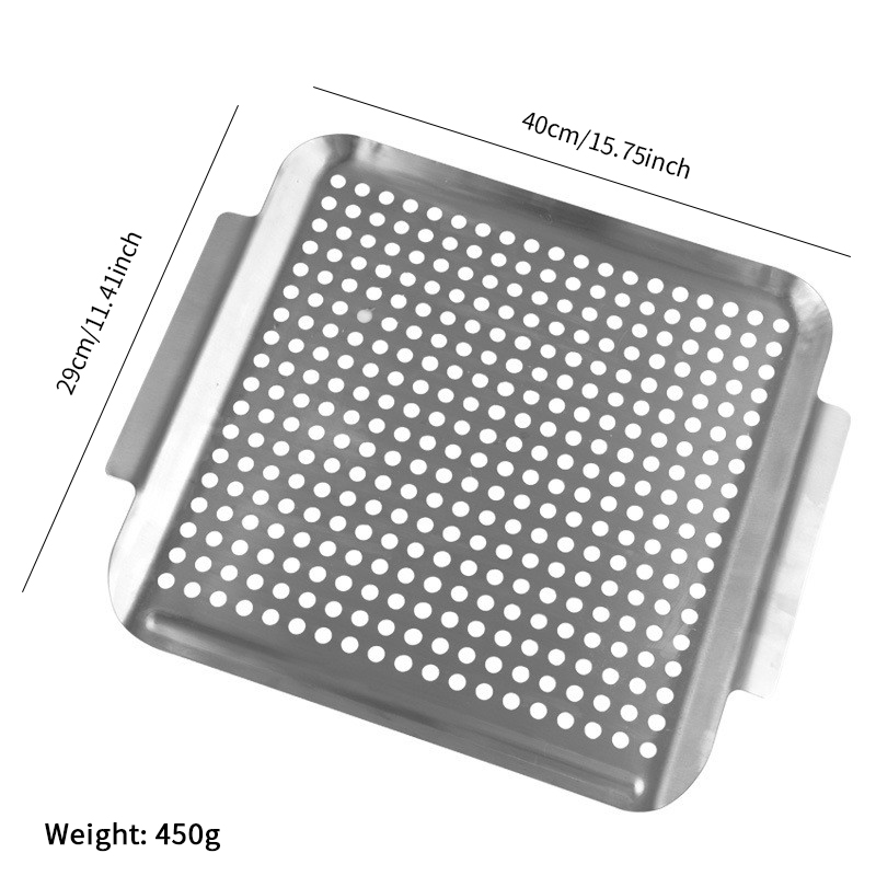 1PCS BBQ Stainless Steel Leak Colander Plate Round... – Grandado