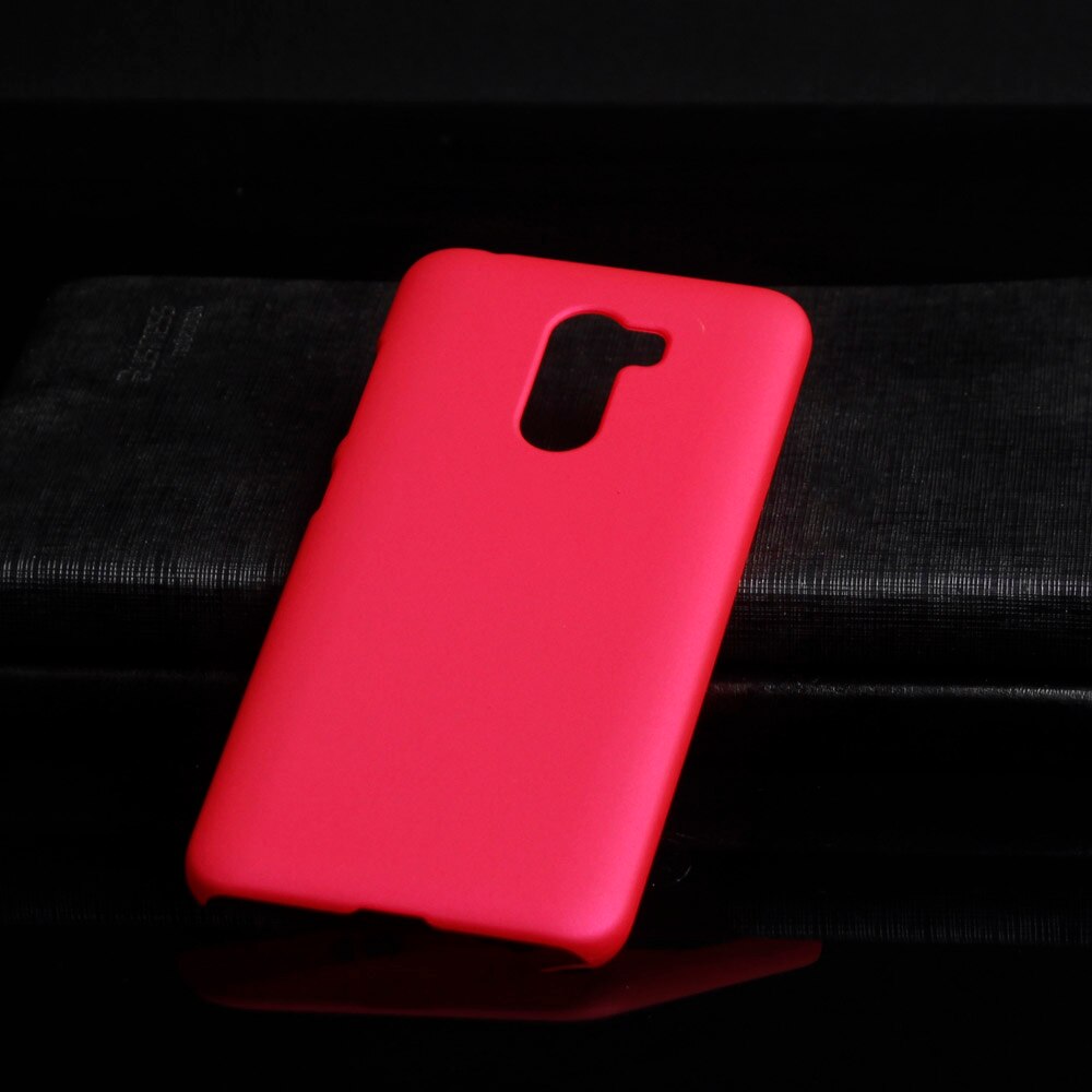 Matte Plastic Coque Cover 5.99For Xiaomi Pocophone F1 Case For Xiaomi Mi Pocophone Poco F1 Phone Back Coque Cover Case: Rose Red