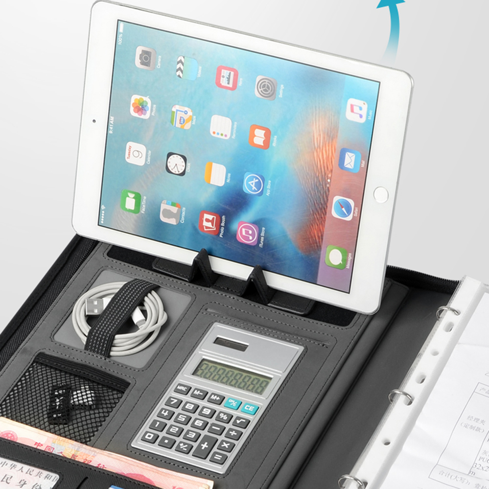 A4 multi-function file leather sales manager folder