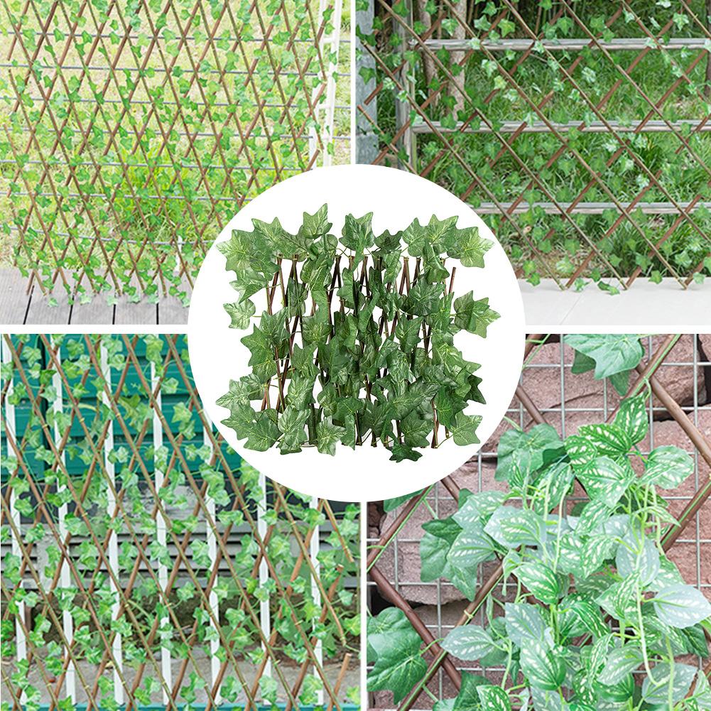 Artificial Garden Plant Fence Privacy Screening Fence Privacy Screen Backyard Home Courtyard Decoration Green Leaf Garden Fence