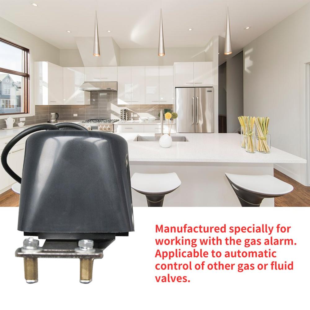 Válvula de cierre del manipulador automático para cocina y baño, dispositivo de seguridad de tuberías de Gas de cierre de alarma, DC8V-DC16V