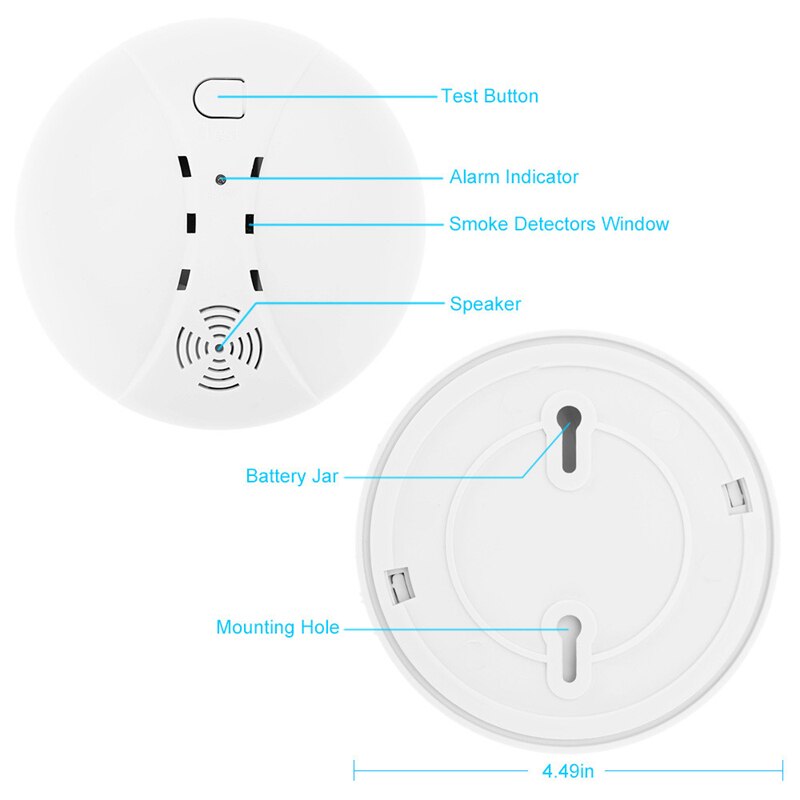 Wireless Smoke Detector Portable Fire Protection Alarm Sensors For Home Security SP99