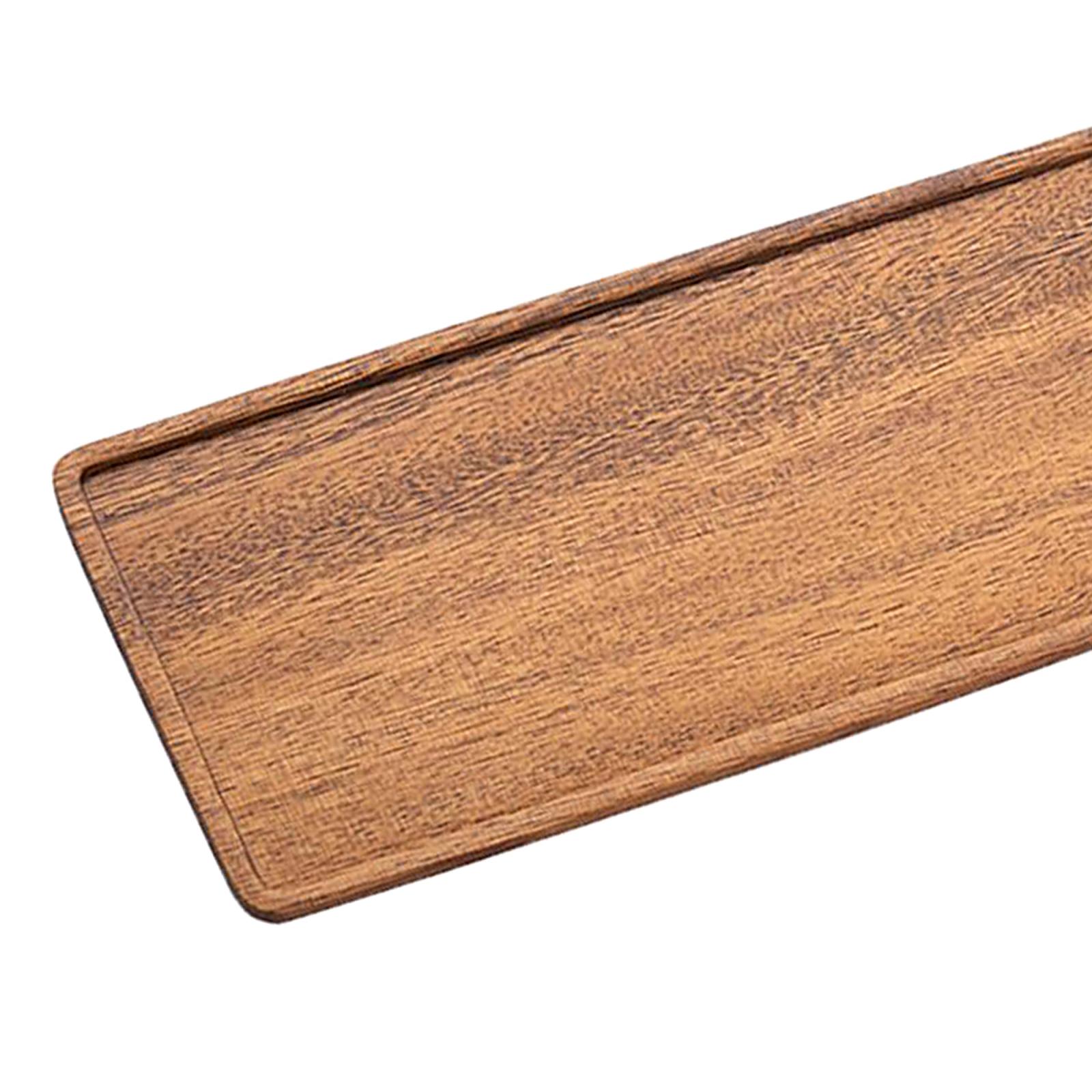 Wooden Large Serving Tray Rectangular Coffee Dinner Food Trays 30x12x1.2cm