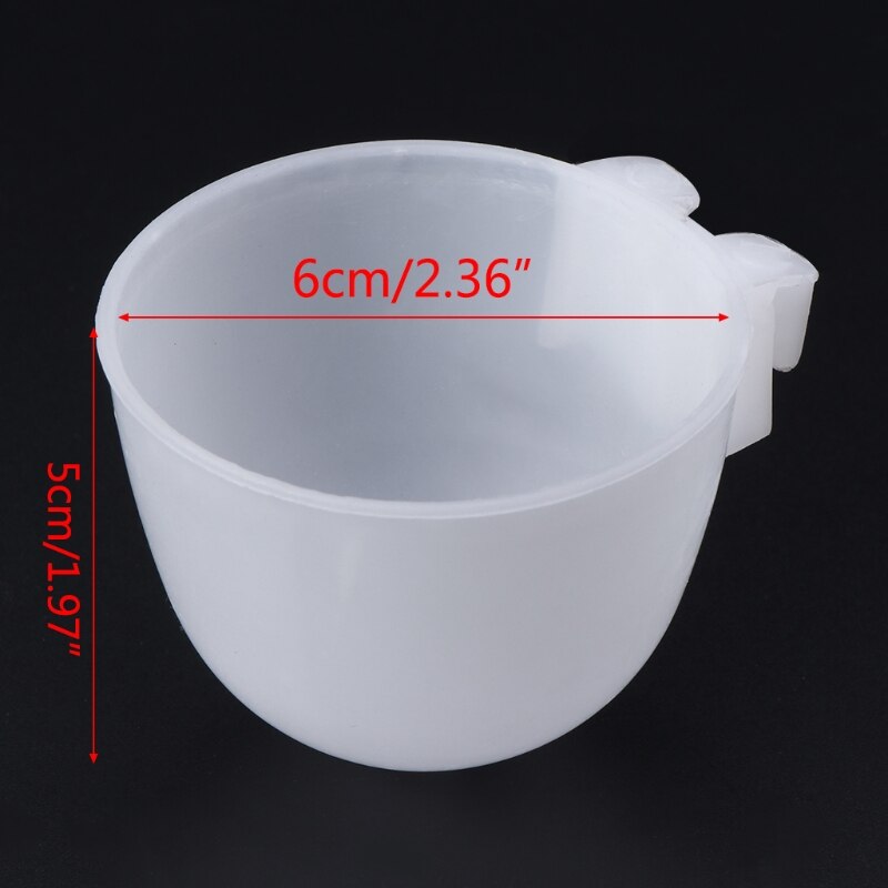 Parrot Bird Hamster Round bottom Feeding Bowl Hanging Drinking Food Cup Tools