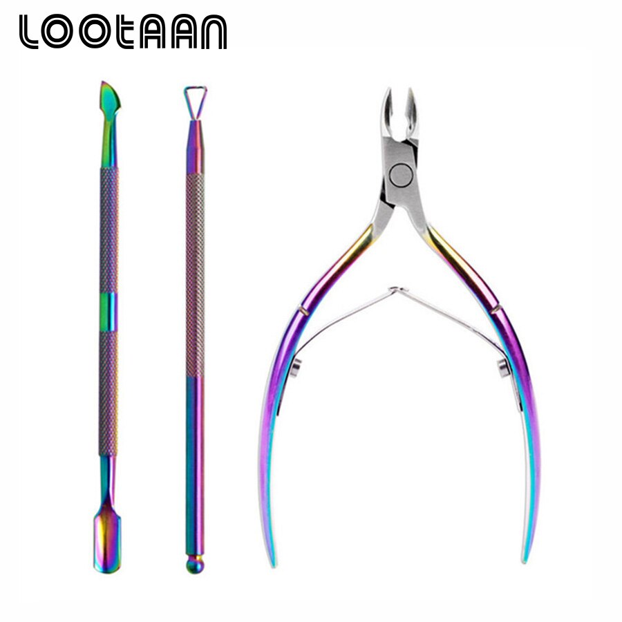 3 Pcs Set Nail Art Clipper Cutter Nagelriem Schaar Vingernagel Teennagel Cuticle Nipper Trimmen Tool Dode Huid Remover Pusher: type 6