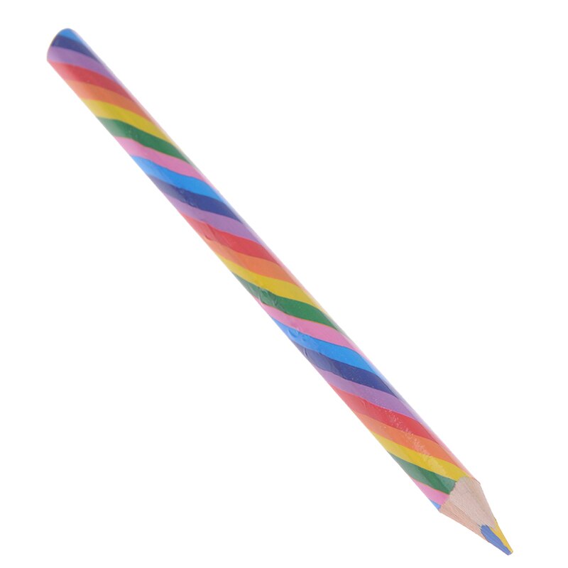 4pcs/lot Rainbow Pencil Wood Environmental Protection Pencil Bright color Appearance Pencil School Office Writing Pencil