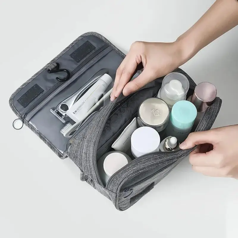 1PC Oxford Fabric Men Business Przenośna pamięć masowa Organizer na przybory toaletowe Damska kosmetyczka Wodoodporna wisząca podróżna kosmetyczka