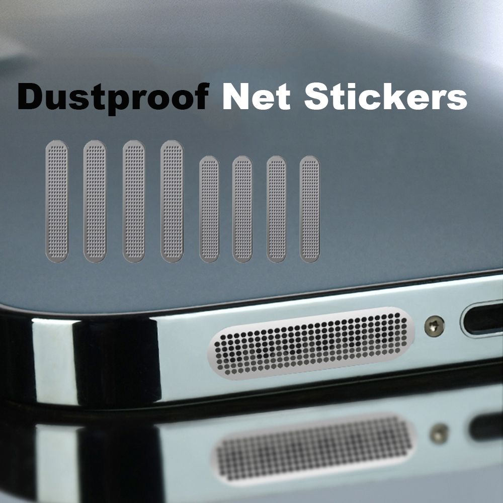 8 Stks/set Universele Telefoon Speaker Oortelefoon Netto Plug Anti Dust Proof Mesh Sticker Voor Apple Iphone 13 12 11 Serie metalen Sticker