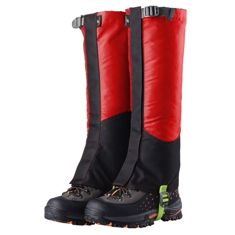 Multi-function Outdoor Mountaineering Legging Gaiter Hiking Trekking Snow Gaiters Dust Cover Leggings Waterproof Covers WW85: Red