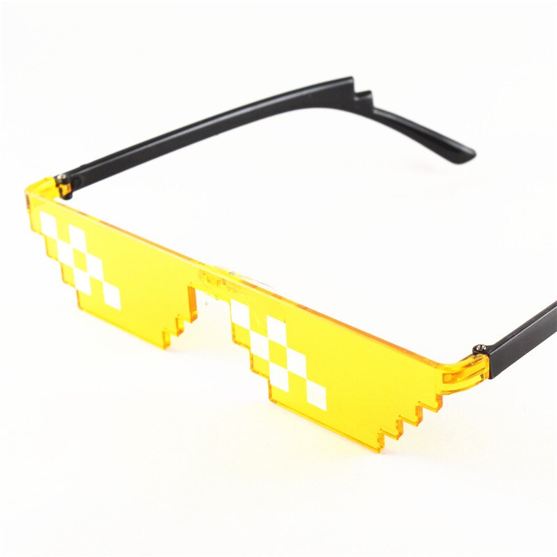 Mozaïek Zonnebril Truc Speelgoed Thug Life Bril Met Het Glazen Pixel Vrouwen Mannen Zwart Mozaïek Zonnebril Grappige speelgoed: B2