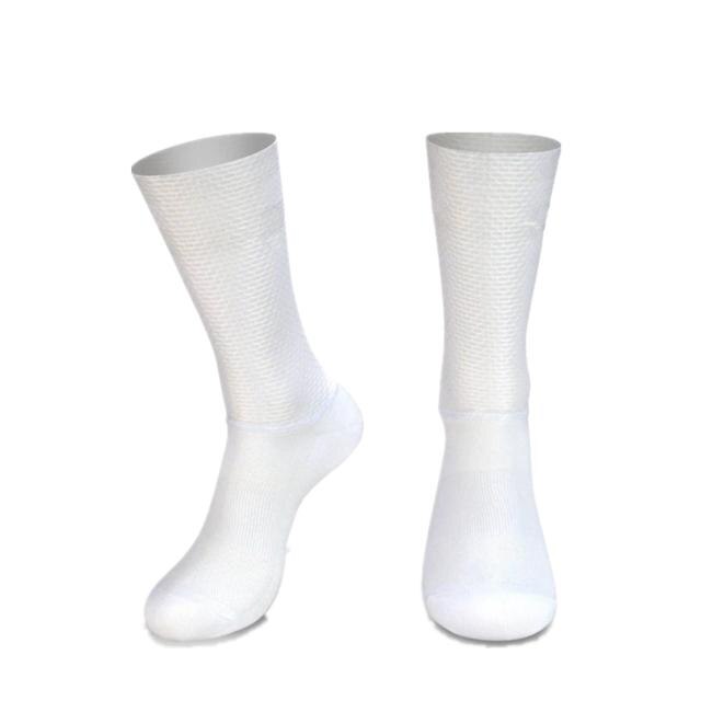 Sokken Anti Slip Siliconen Fietsen Sokken Mannen Fiets Sport Running Fiets Sokken Voor Fietsen Sport: White