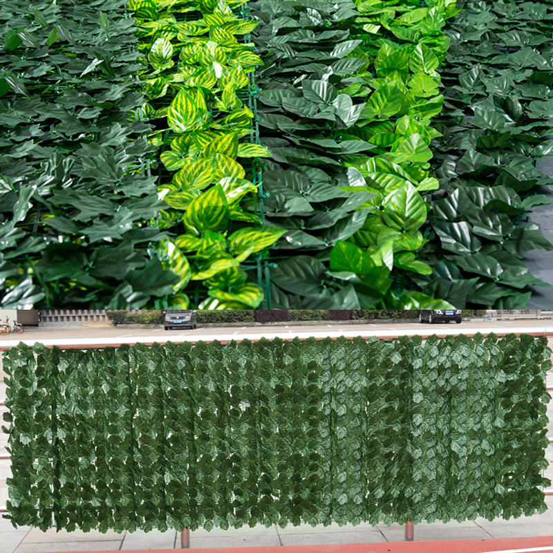 Artificial leaf Fence Net Greenery Panel Green Wall Fence Faux Ivy Vine Leaf Garden Outdoor Decor