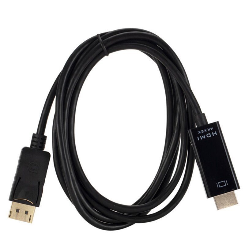 1.8M 6FT Display Port DP To HDMI Cable 4Kx2k Gold Plated Displayport Adapter For Air Dell Monitor: Default Title