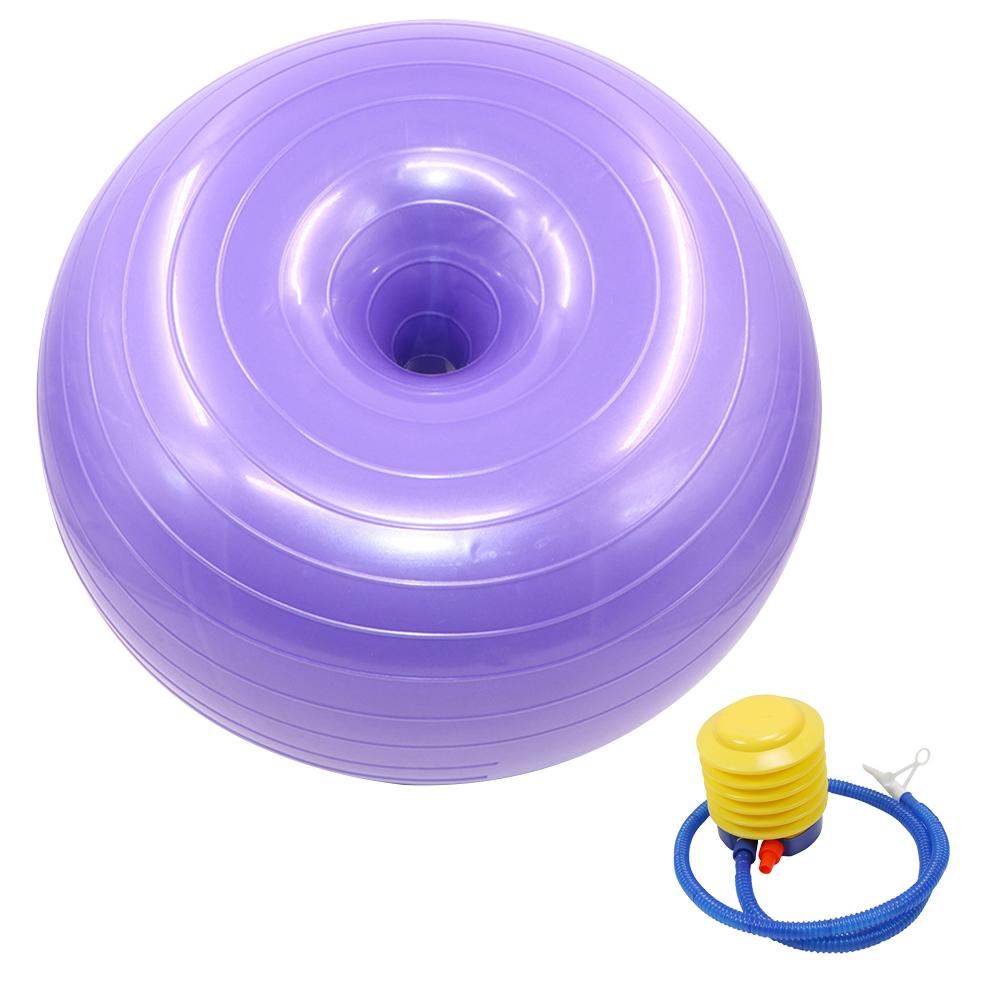 Donut Trainer Yoga Ball Exercise Stable Yoga Ball Fitness Equipment for Office and Durable Thick Safe: Purple 