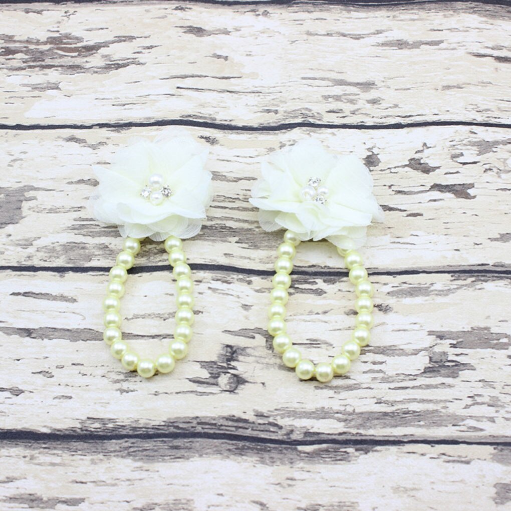 Meisjes enkelbandjes met imitatieparels, bloemenvoetjes, blotevoetensandalen, voetbandjes en teenringen: 8