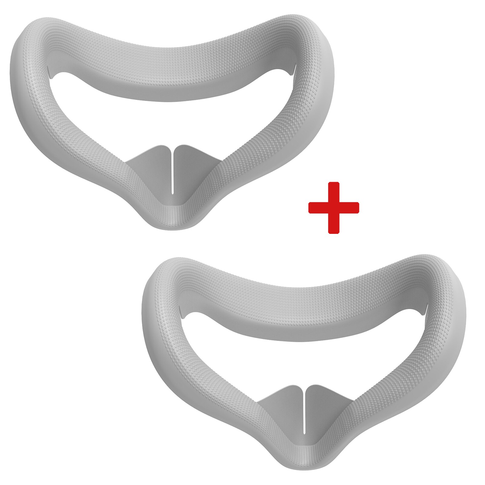 2 Stuks Siliconen Gezicht Cover Voor Oculus Quest 2 Oogmasker Bescherming Pad Vervanging Anti-Zweet Vr Accessoires Anti-Lekkage Licht: Grey Grey