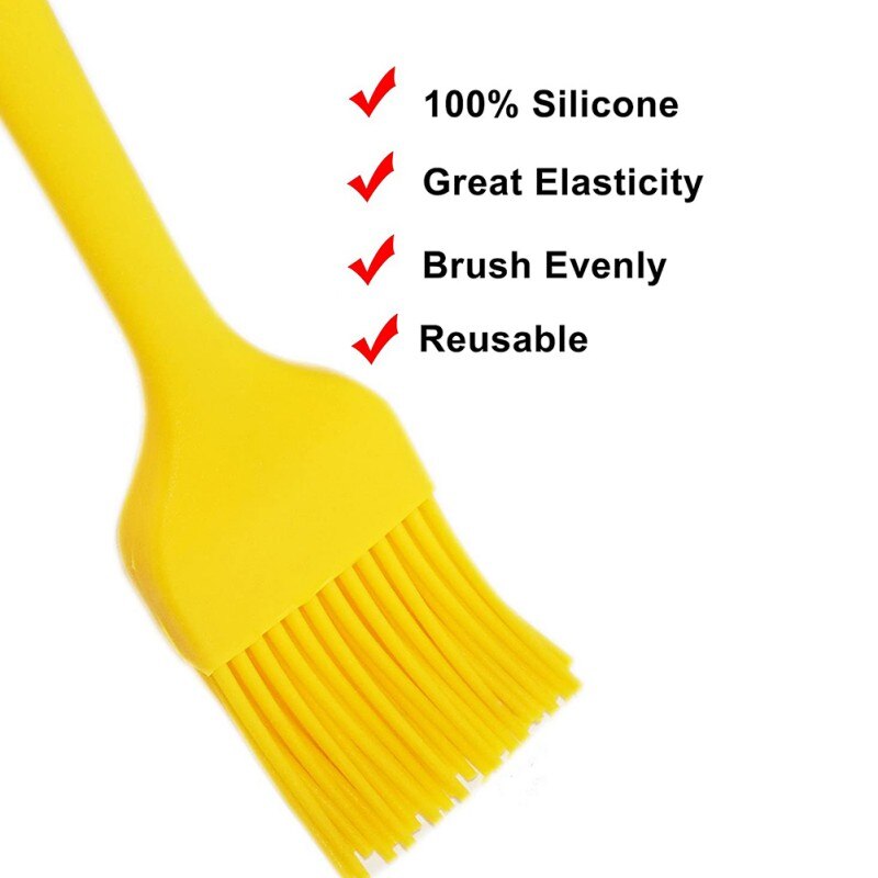 Barbecue Brush Brush For Oil Bake Brush Silicone Pastry Brush Baking BBQ Brush Baking Clear Handle Kitchen Tools BBQ Accessories