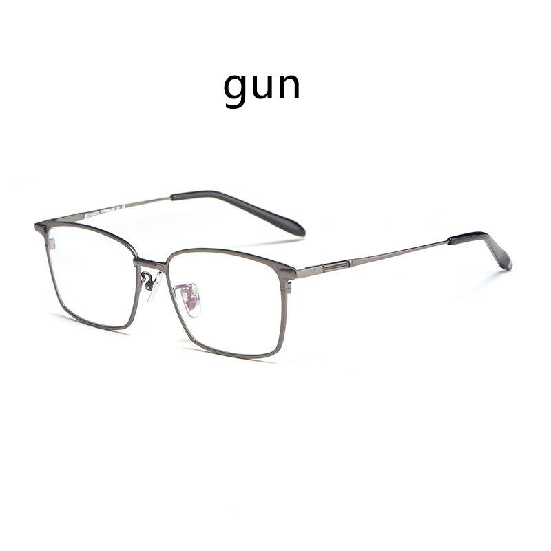 Mannen Pure Titanium Bril Frame Brand IP Plating Optische Bril Oculos Bijziendheid Multifocale Frame Vierkante Eye wear: Grijs