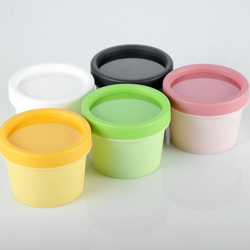 10 stuks lege potjes 50g 100g 200g veelkleurige plastic cosmetische make-up gezichtscrème container ijspot met binnendeksel