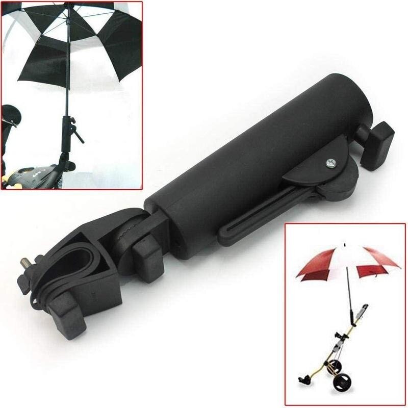 Soporte Universal para sombrilla de carrito de Golf, soporte conector de doble cerradura, accesorio para silla de ruedas para carro exterior, cochecito de bebé, carrito de Golf
