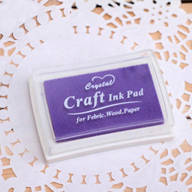 15 kleuren inktkussen rubber stempels stof hout papier scrapbooking inktkussen handgemaakt doe-het-zelf knutselen inktkussen op oliebasis vingerverf bruiloft: Blauwviolet