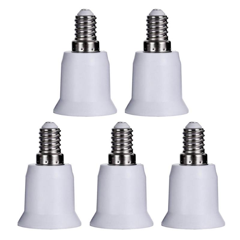 5 stuks/set  e14 to e27 basis schroef lamp lamphouder adapter fitting converter  e14 to e27 lamphouder converters