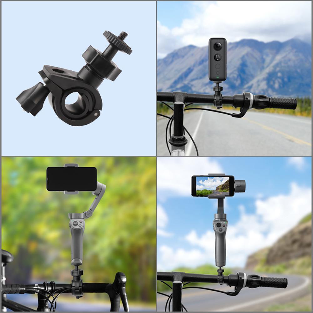 Fahrradlenkerhalterung mit klemme für insta 360 und one x kameras – kompakt, tragbar und praktisch.