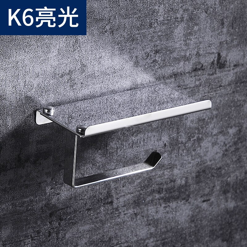 304 Stainless Steel Tissue Box Roll Stand Mobile Phone Stand Toilet Paper Holder Bathroom Tissue Holder: a